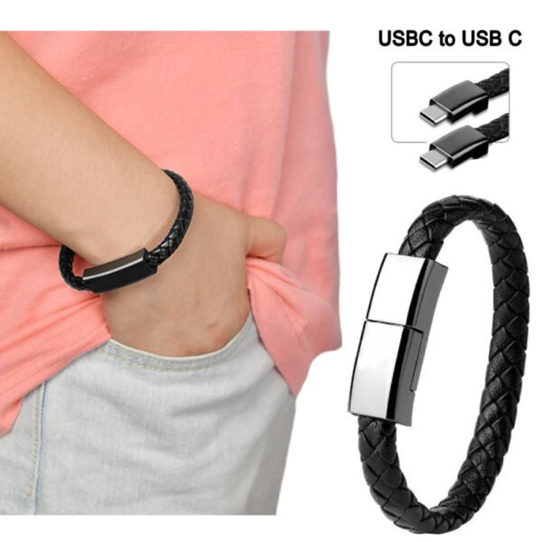 ⁦كابل شحن سريع USB من النوع C على شكل سوار⁩ - الصورة ⁦5⁩