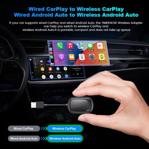 ⁦محول CarPlay اللاسلكي ومحول Android التلقائي 2 ف 1⁩ - الصورة ⁦6⁩